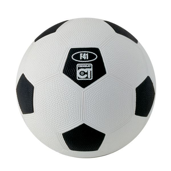 Ballon football caoutchouc taille 3 blanc/Noir