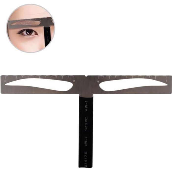Règle de pochoir à sourcils professionnelle Kit de positionnement d'équilibre à trois SOIN DES CILS - SOURCILS - COLORATION