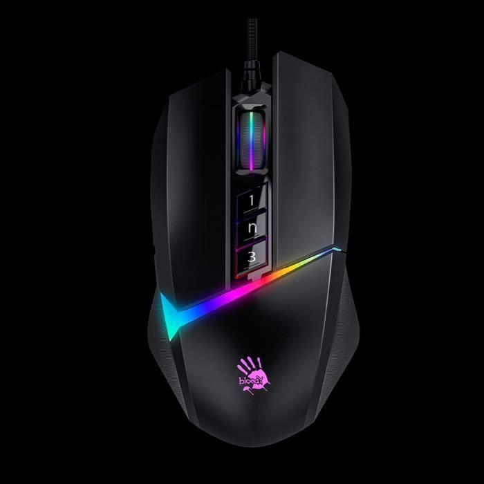 Souris - A4TECH - W60 Max - Ambidextre - 10000 DPI - USB Type-A