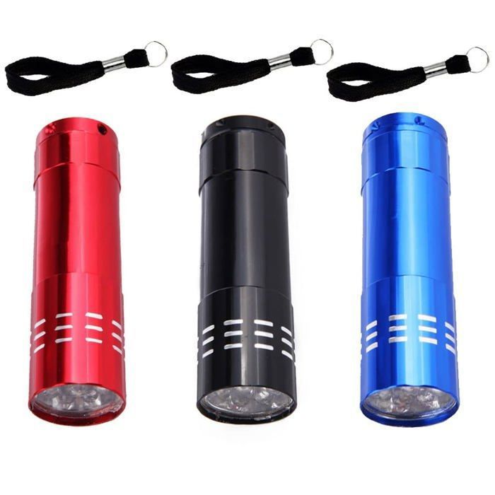 Lot de 3 mini lampes de poche à LED petite lampe de poche stylo petit porte-clés lampe de poche pour camping(sans batterie)