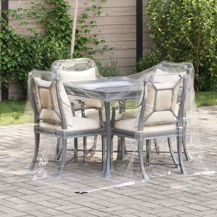 Vidaxl Bâche transparente 2x2 m Gris - vue 2