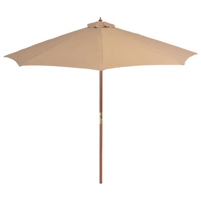 Parasol dextérieur - CLOUD - avec mât en bois - 300 cm taupe B222 P222