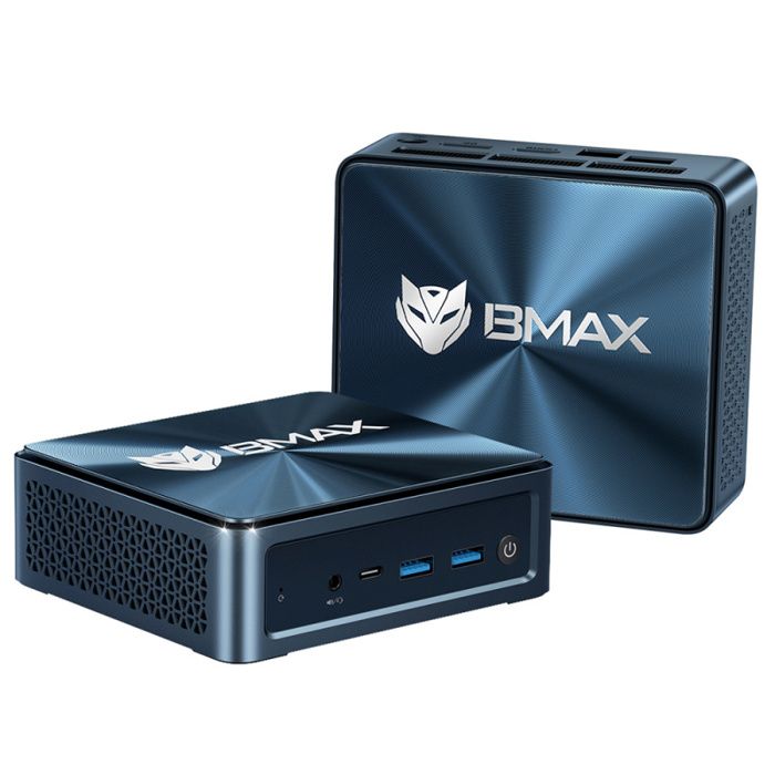 Mini PC BMAX B9 Plus – Intel Core i5-1250P 12 Cœurs 44 GHz max.- 24Go de RAM LPDDR5 – SSD 512Go – DP+HDMI+Type-C – Triple Écran 4K