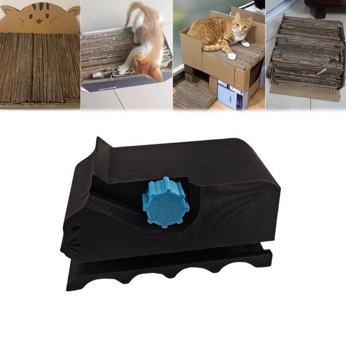 Meilleurs prix pour Coupe-Carton pour Griffoirs pour Chat Imprimé en 3D, Robuste et Facile à Utiliser, Coupe-Carton pour Griffoirs pour Chats