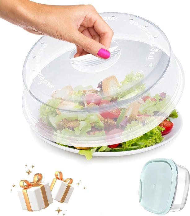 Couvercle Micro-ondes Générique 2025 - Sans BPA - Couvercle Micro-ondes Court Avec