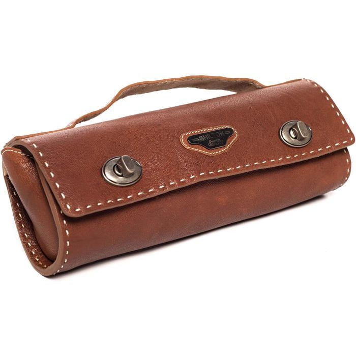Shilton Borsa Porta Bocce Per Pétanque, Made In France, In Similpelle, Per 3 Palline E Maialino, Colore Rosso/Nero Con Manico In Pelle