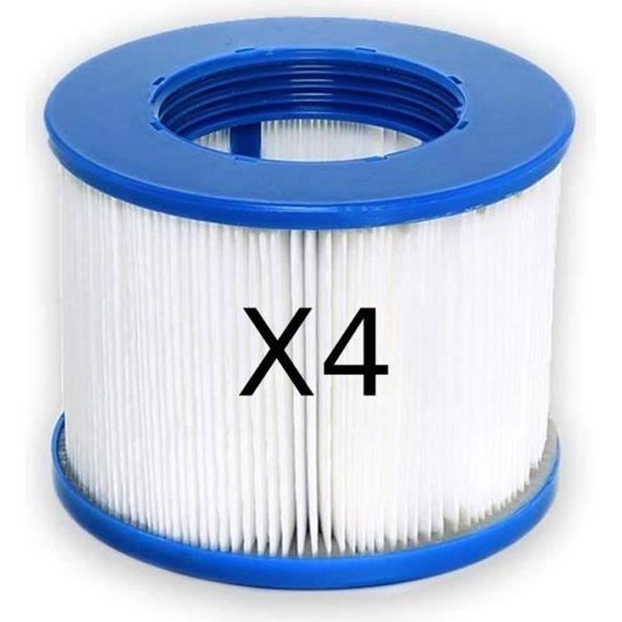 Cartouches Filtre Spa à Visser 60mm - Lot 4 Filtres Compatible Cosy Spa Clever Spa - Remplacement Facile