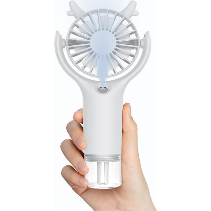 Ventilateur Brumisateur PortableVentilateur à Main Portatif silencieux De BureauVentilateur de Poche USB Rechargeable 3 vitesses - Handeiu