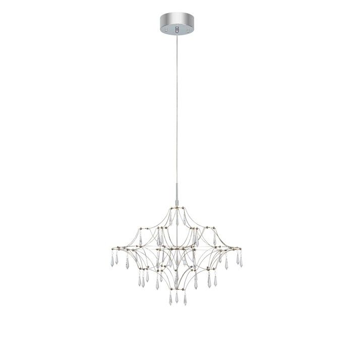 Lustre LED 14W IP20 acier/transparent - Markslöjd - Efesos