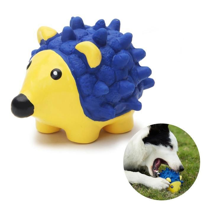 Jouet pour chien - XVX - Hérisson en latex souple - Multicolore - Interactif - Petit