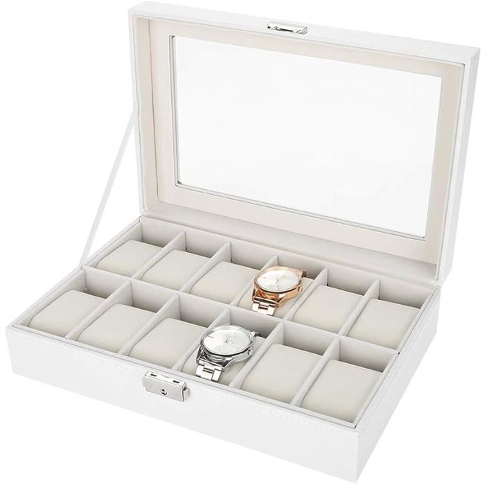 Boîte à Montres Coffret à Montres verrouillable avec Couvercle en