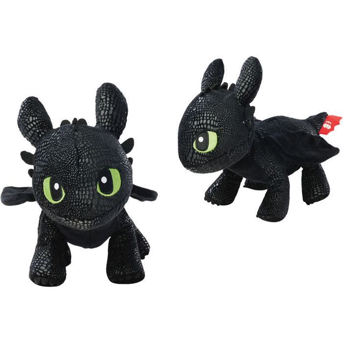Peluche - Krokmou - 25 cm - Noir - Pour enfants à partir de 3 ans - Mixte