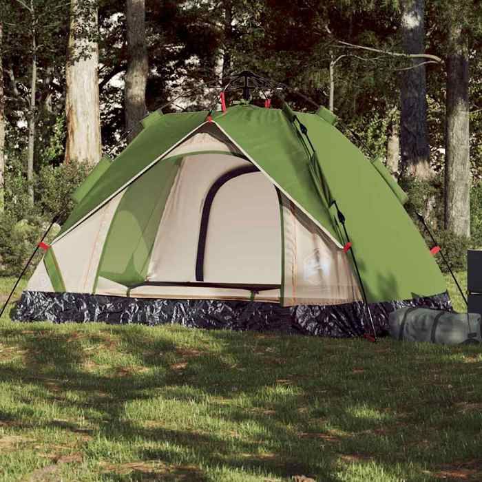 Tente de camping dôme - vidaXL - 2 personnes - Vert - Libération rapide - Imperméable