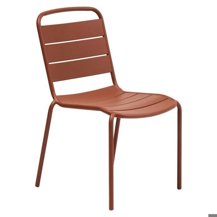 Chaise de jardin empilable Alegoria acajou - Hespéride Chaise de jardin empilable Alegoria acajou - Hespéride