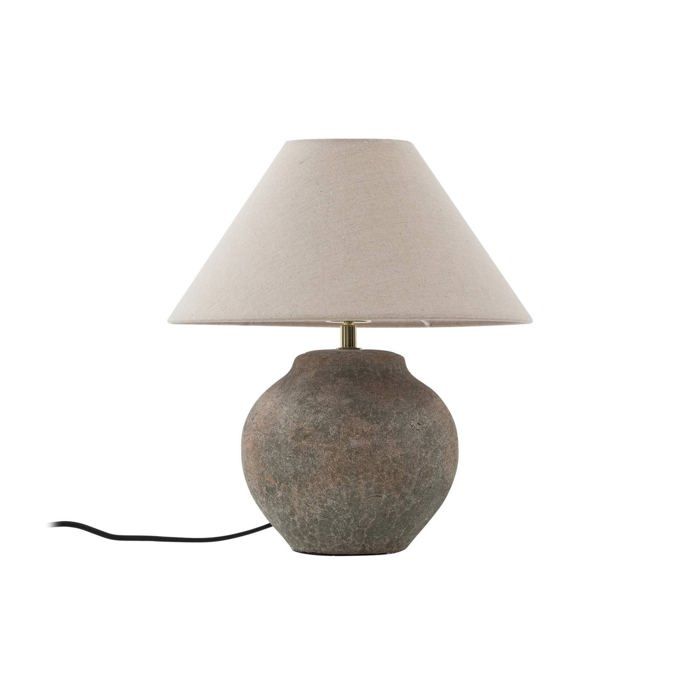 Lucande Lampe à poser Thalorin (Scandinave) en Marron Céramique e. a. pour Salon & Salle manger (1 lampe à E27) textile Lucande Lampe à poser Thalorin (Scandinave) en Marron Céramique e. a. pour Salon & Salle manger (1 lampe à E27) textile