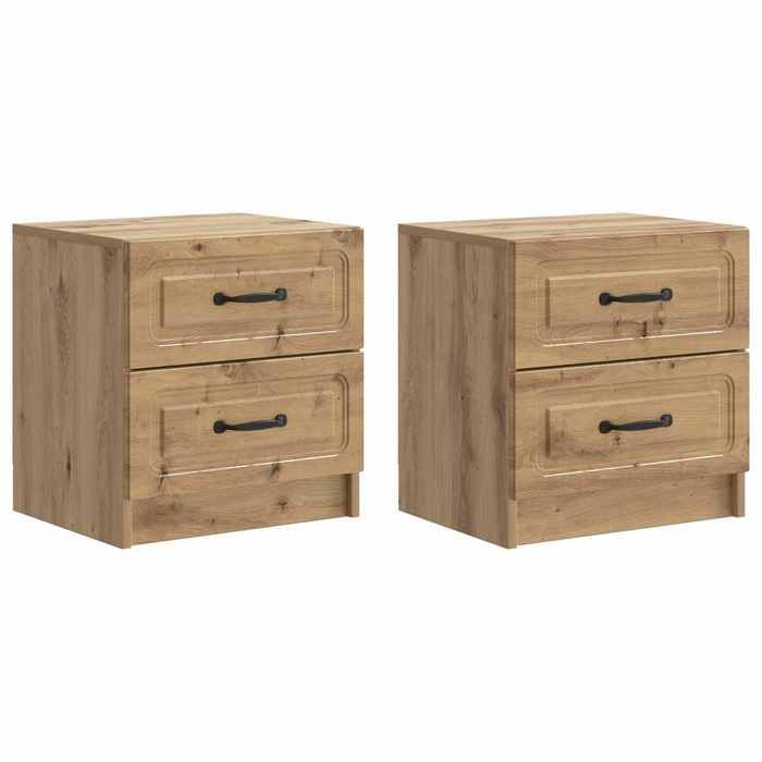 NOUVEAU Cabinet de chambre - Cabinet de chevet - (Lot de 2) - table de lit - Chêne artisanal - 43x34 5x44 5cm80305 NOUVEAU Cabinet de chambre - Cabinet de chevet - (Lot de 2) - table de lit - Chêne artisanal - 43x34 5x44 5cm80305