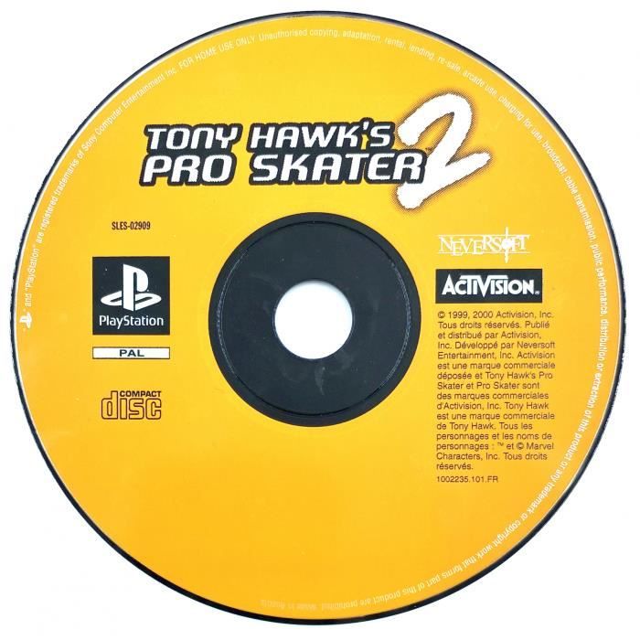 Activision Jeu PS1 Tony Hawk'S Pro Skater 2 Sony PlayStation 1 Pal Fra Disque Seul