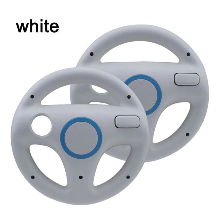 Volant De Course Blanc Pour Nintendo Wii Et Wii U – Idéal Pour Jouer à Mario Kart !