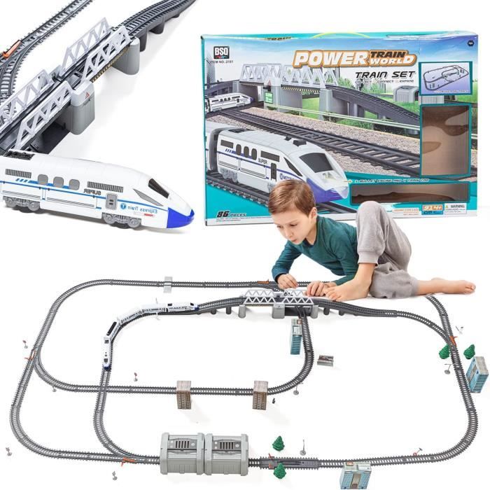 Jouets De Circuit Train Electrique, EMU à grande vitesse avec pistes, son  et lumière, et le Polar Express avec de nombreux - Cdiscount Jeux - Jouets