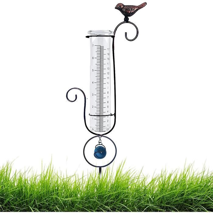 Pluviomètre Décoratif Escargot En Fer Antirouille – Jauge De Pluie Jardin 93 Cm – Idéal Pelouse, Patio, Terrasse