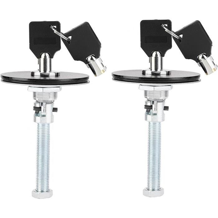 Kit De 6 Goupilles De Capot Aluminium Anodisé Universel Pour Voiture - Couleur Argent - Avec Fermoir De Sécurité