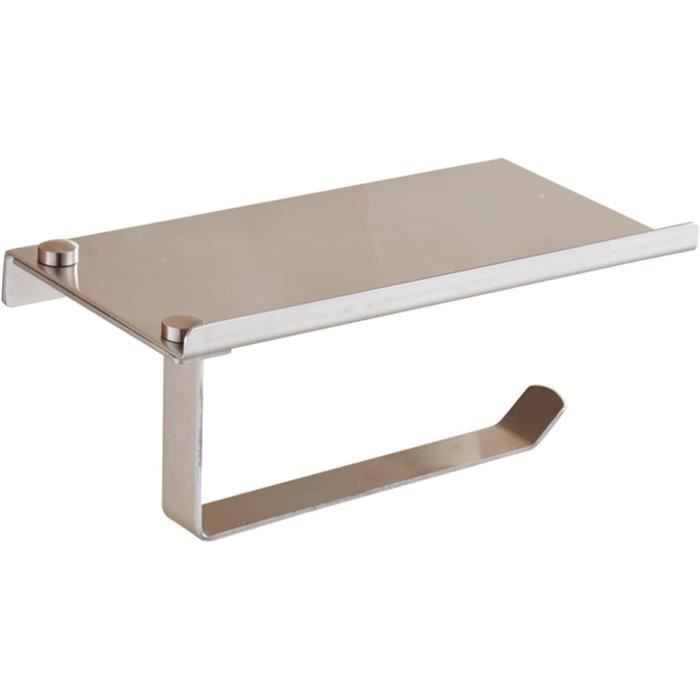 Porte Rouleau Papier Toilette Mural Acier Inoxydable Brossé - Dérouleur WC Avec Vis Pour Salle De Bain, Cuisine