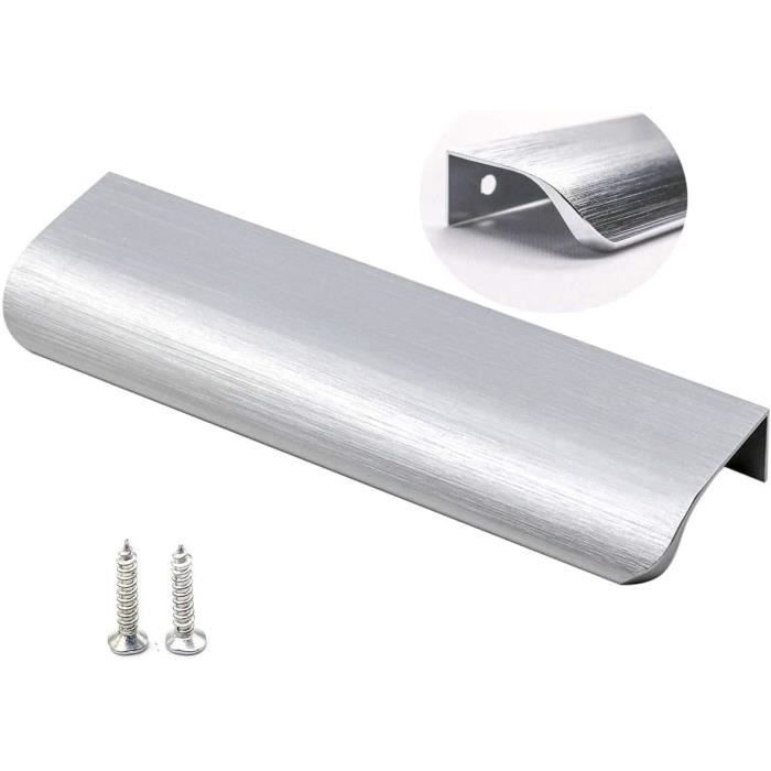 Lot De 10 Poignées De Tiroir à Barre Carrée En Nickel Brossé En