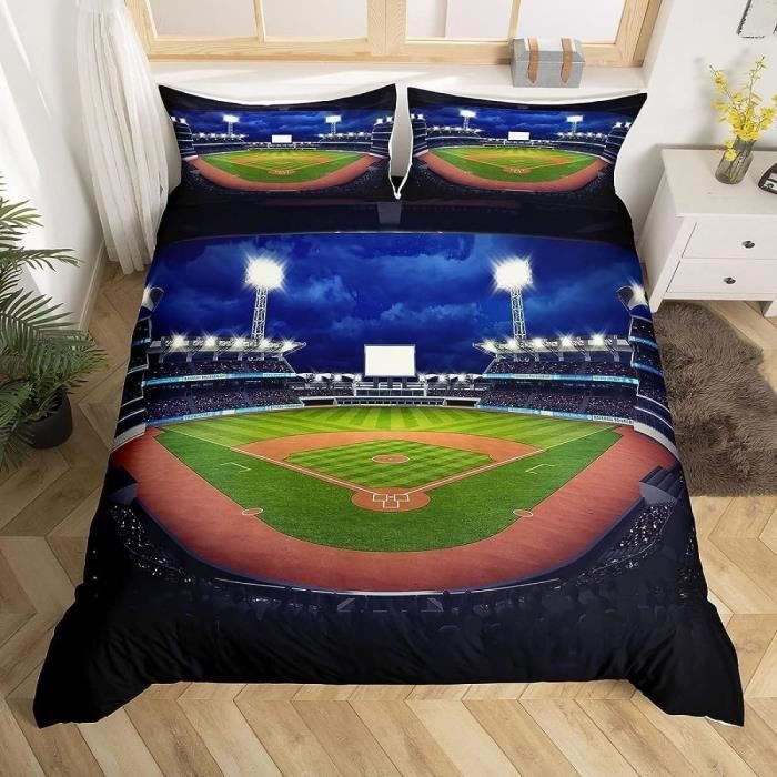 Housse de Couette 200x200 Stade de Rugby, 3D Imprimée Microfibre Parure