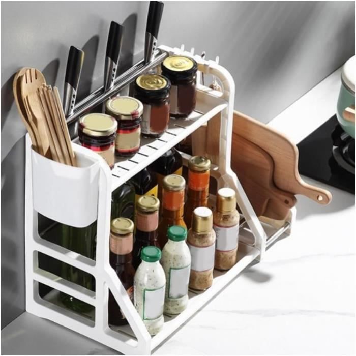 Support à condiments, étagère de rangement étagère à épices, présentoir