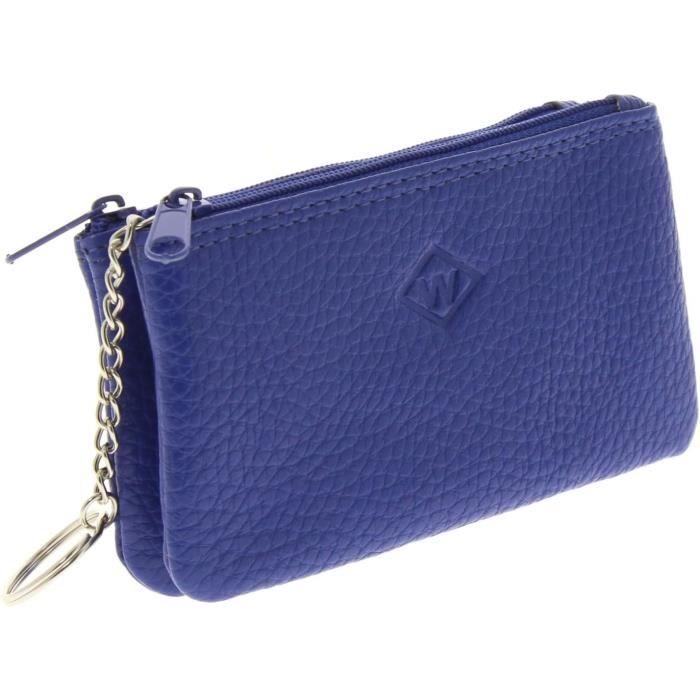 Porte-clés En Cuir Avec Zip Et Compartiment - Lot De 2, étui Compact Pour Clés De Voiture Et Petits Objets