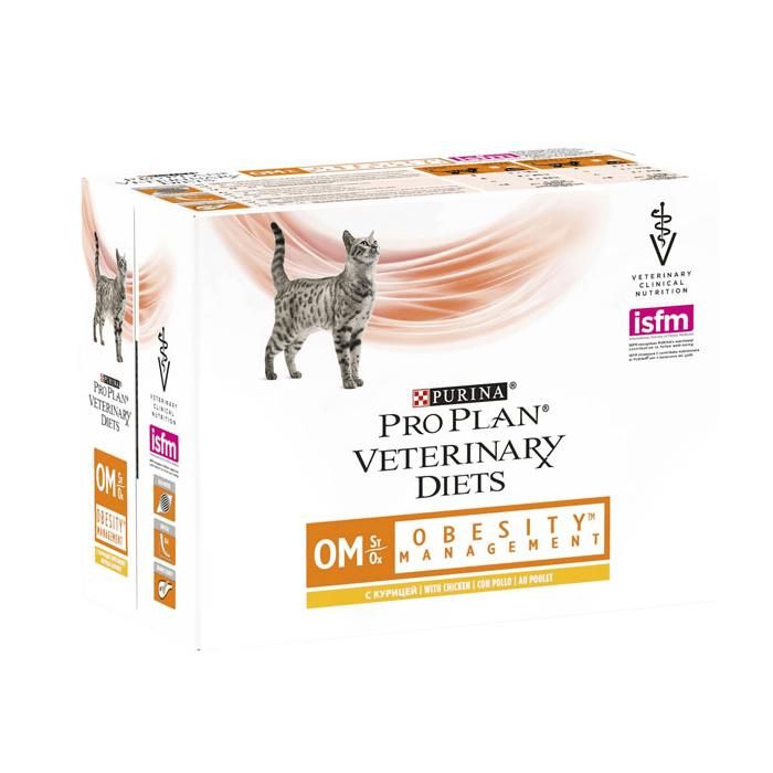 Aliment pour animaux - Pro Plan - Vet Feline OM Obesity - Pâtée - 10 x 85 g - Pour chats adultes Aliment pour animaux - Pro Plan - Vet Feline OM Obesity - Pâtée - 10 x 85 g - Pour chats adultes