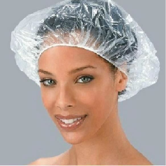 100 pcs/Lot Jetable Clair Élastique Bonnet De Douche Chapeau Accueil Hôtel One-Off Bonnets De Bain Chapeaux Cheveux Salon Salle De B