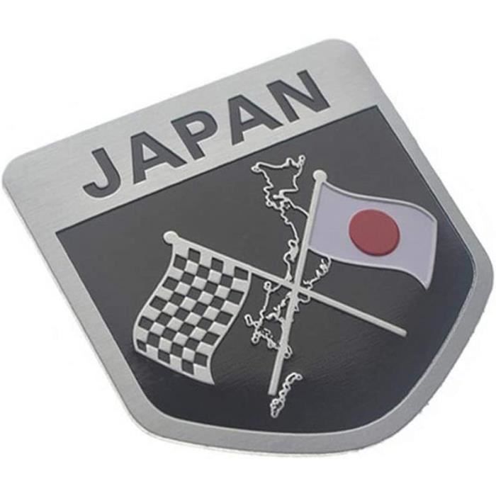 Autocollant Vinyle "Fabriqué Au Japon" - Drapeau JDM Pour Voiture - Dimensions 1.8"x4" - Marque 3M/Avery