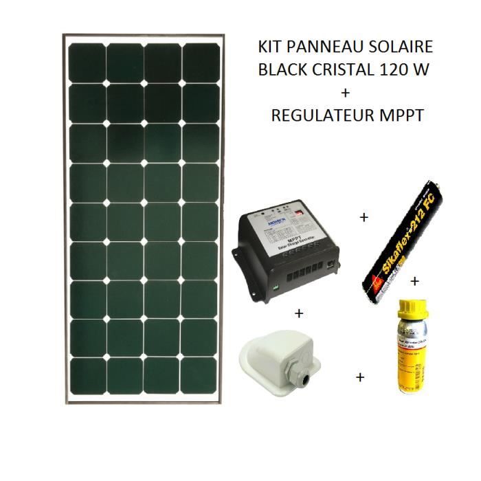 ANTARION Black Booster Kit Panneau Solaire 140W MPPT Haute Performance
