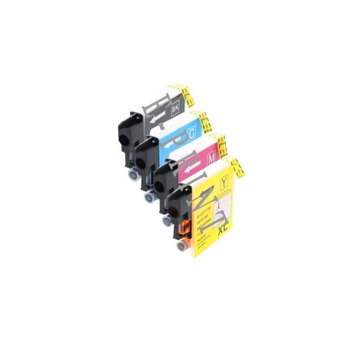 Pack de 4 Cartouche génerique Couleurs pour Brother LC980LC1100