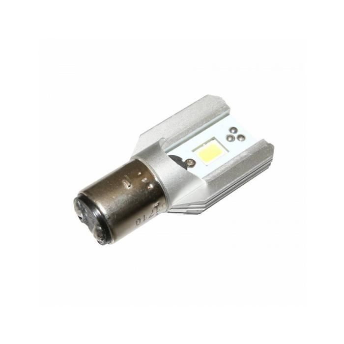 Ampoule-lampe 12v a leds smd 24000 lumens 6000k culot ba20d eclairage blanc (code-phare) (vendu a l'unite) ** -replay-