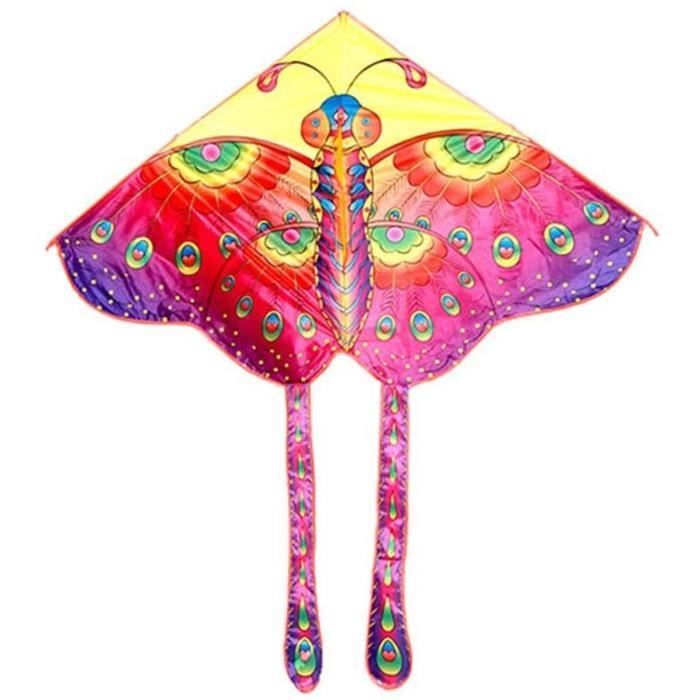 Cerf-Volant Easy Flyer Pour Enfants Et Adultes - Cerf-Volant Avec Ligne 50m Et Bobine, Idéal Plage Et Été, Facile à Assembler