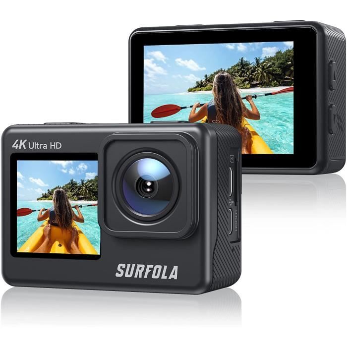 Camera Sport, 4K 24MP WiFi Ecran Tactile EIS Double Ecran Camera Etanche Ultra HD avec Webcam 4XZoom LDC et Kits d'accessoire