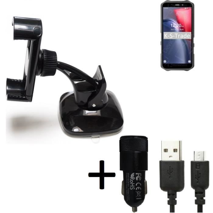 Support Rétroviseur Pour Oukitel WP15 – K-S-Trade – Montre Holder Smartphone – Noir – Neuf