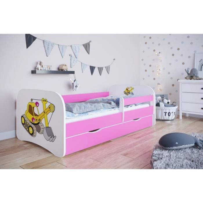 Lit bébé rose sans tiroir sans matelas 140/70 - Kocot Kids Lit bébé rose sans tiroir sans matelas 140/70 - Kocot Kids