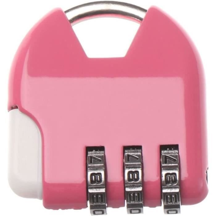 Cadenas à Code 3 Chiffres Kaki Léger - Pour Bagages, Passeport Sécurité - Neuf