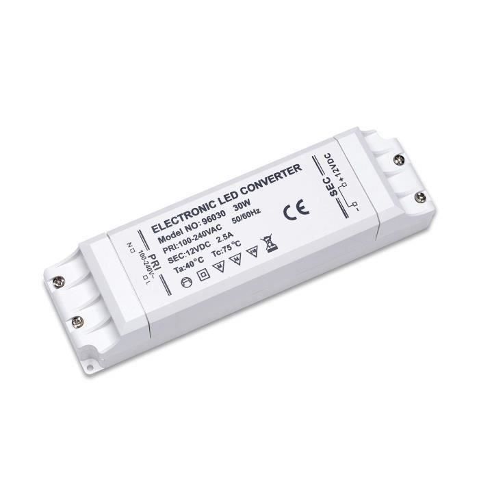 Letouch Transformateur 220v 12V Adaptateur Convertisseur LED Transfo