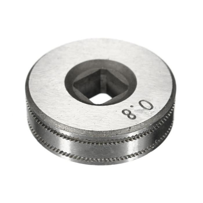 Lot de 2 rouleaux d'entraînement à fil de 25 mm de diamètre avec rainure moletée pour SSJ16 Wire Feeder MIG MAG équipement de soudage (0,6 mm/0,8 mm Lot de 2 rouleaux d'entraînement à fil de 25 mm de diamètre avec rainure moletée pour SSJ16 Wire Feeder MIG MAG équipement de soudage (0,6 mm/0,8 mm