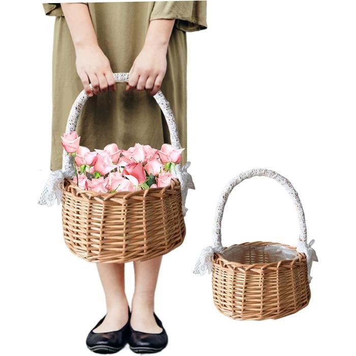 Panier Mural En Osier Tressé Pour Plantes Et Fleurs - Déco Naturelle