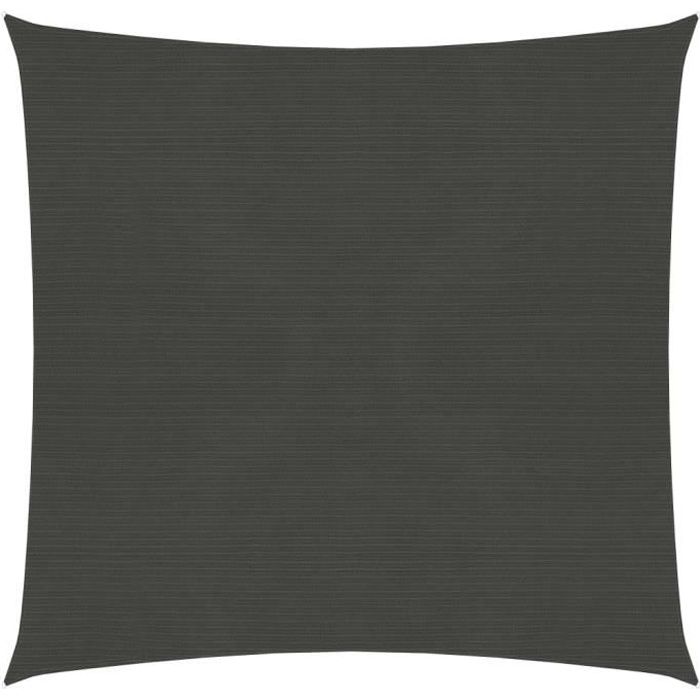Voile dombrage Imperméable Anti UV pour Jardin Toile dombrage 160 g-m² Anthracite 3x3 m PEHD😺😺7632