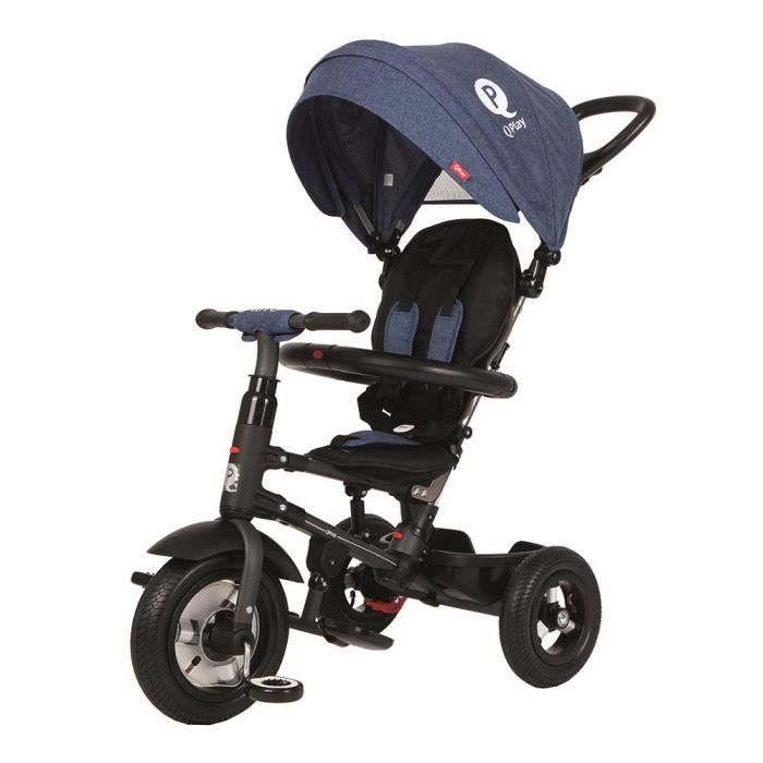QPLAY Tricycle évolutif pliant Rito avec roues pneumatiques bleu Cdiscount Sport