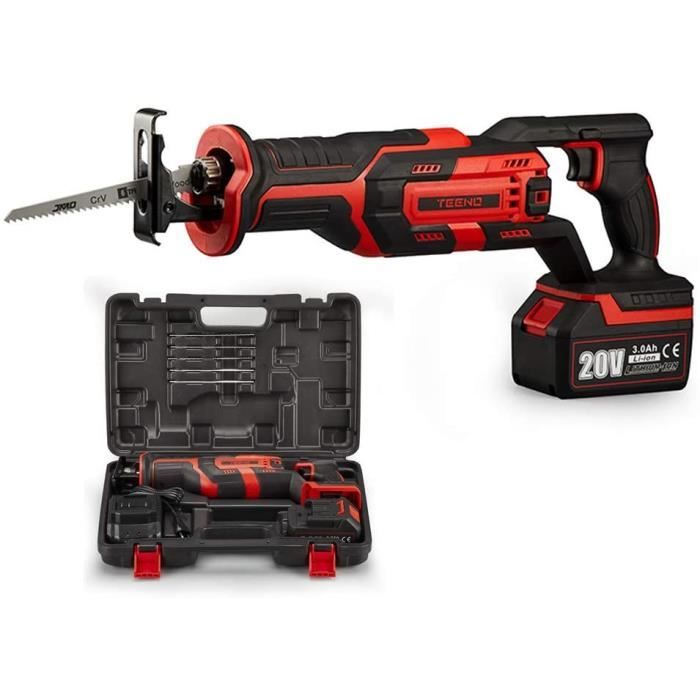 Scie Variateur Vitesse Scie Sabre Sans Fil WingFly Pour Batteries Dewalt 18V /20V - 2700 Tr/min - 4 Lames Incluses Scie Reciprocating Wingfly Dewalt 18v 20v 2700 Tr/min