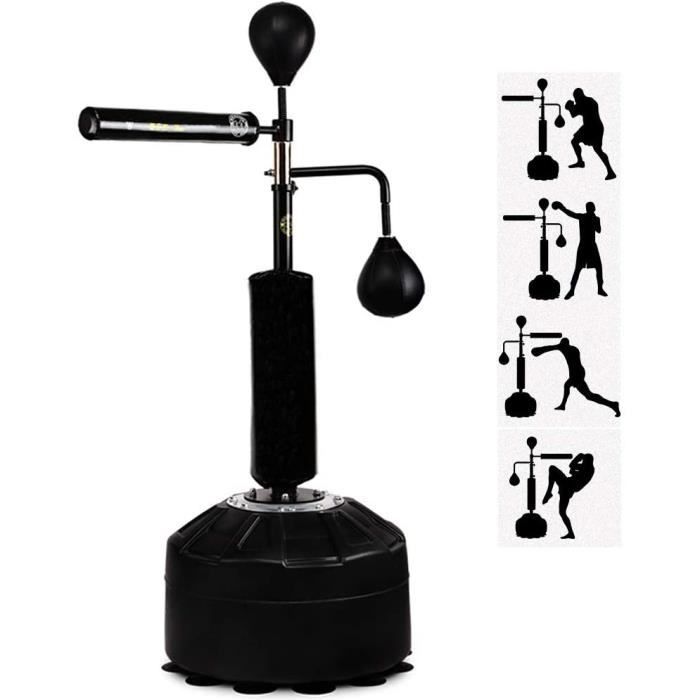 Sac De Frappe Sur Pied METAL BOXE Power Spin II – Réglable De 160 à 220 Cm, Base 50 Cm, Pour Entraînement Complet