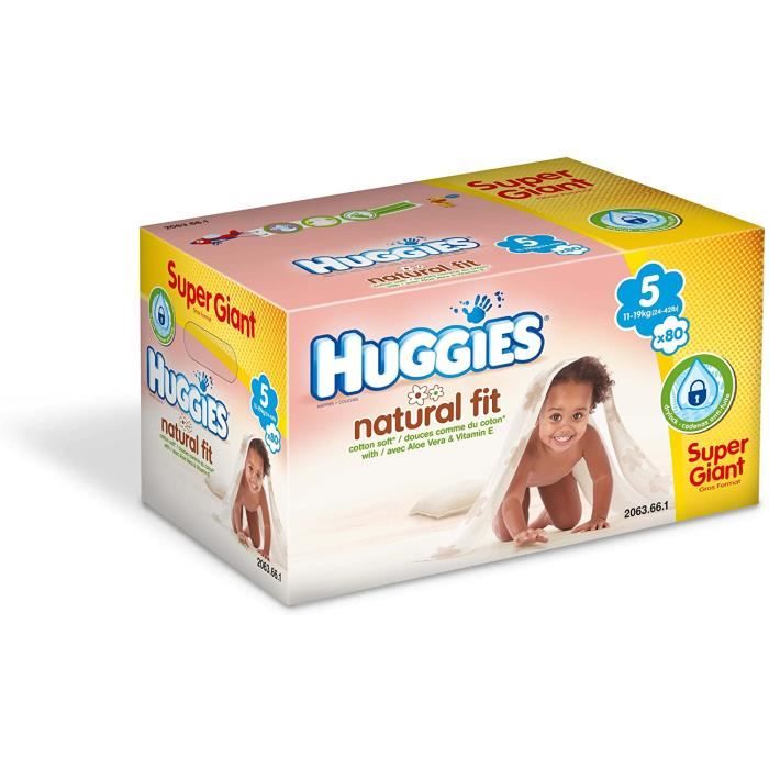 Huggies 2063661 Natural Fit Taille 5 Super Giant Box 80 Couches 346