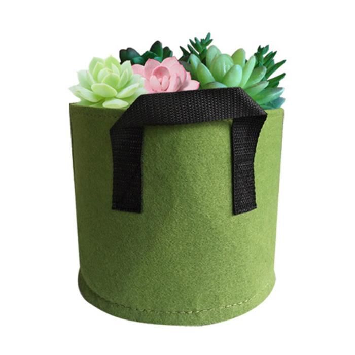 Yardwe Lot De 3 Sacs De Culture Carrés 1 Gallon – Jardinière Fraises Légumes Avec Drainage – Noir